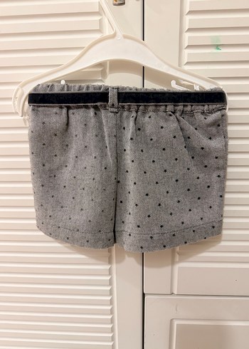 Mango Kemerli Gri Puantiyeli Kız Şortu - Görsel 6