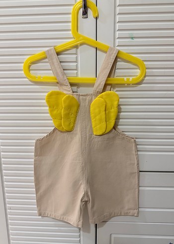 Bej Pamuklu Askılı kız Çocuk Tulum - Görsel 3