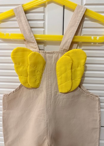 Bej Pamuklu Askılı kız Çocuk Tulum - Görsel 4