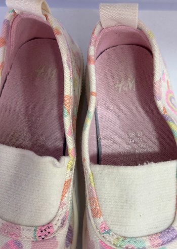 27 Beden Kız Çocuk Çok Renkli Bağcıksız Sneaker