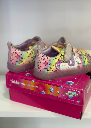 25 Beden çeşitli Renk Skechers Kız Çocuk Renkli Bağcıklı Spor Ayakkabı