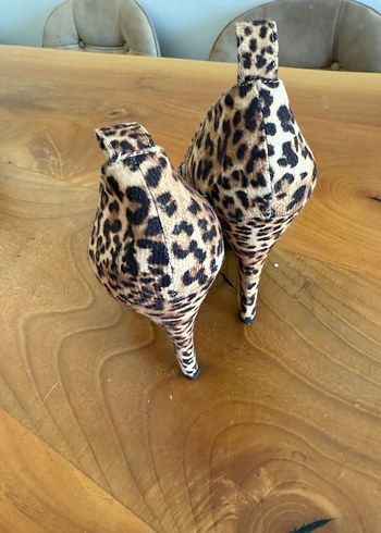Diğer Kahverengi Leopar Desenli Yüksek Topuklu Stiletto