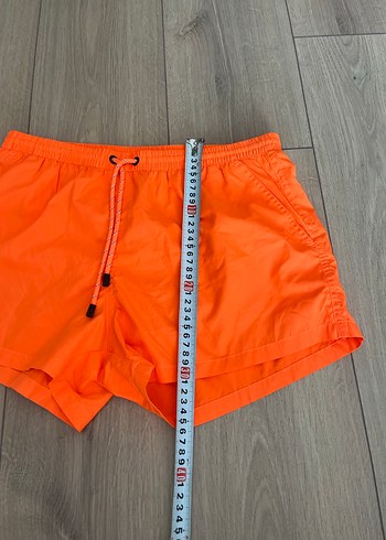 Turuncu Rahat Kesim Mini Erkek Şort - Görsel 2