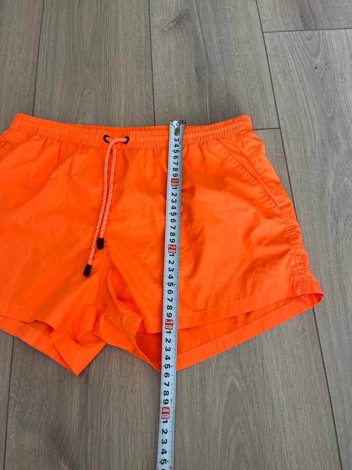 Turuncu Rahat Kesim Mini Erkek Şort - Görsel 2