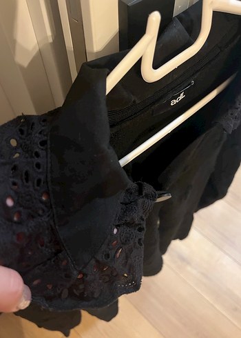 Kadın Siyah Düğmeli Uzun Kollu Hırka ADL - Görsel 2