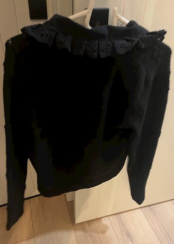 Kadın Siyah Düğmeli Uzun Kollu Hırka ADL - Görsel 4