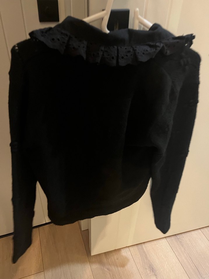 Kadın Siyah Düğmeli Uzun Kollu Hırka ADL - Görsel 4