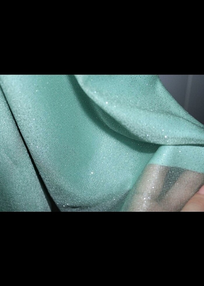 Pastel Yeşil Simli Abiye Kısa Elbise - Görsel 4