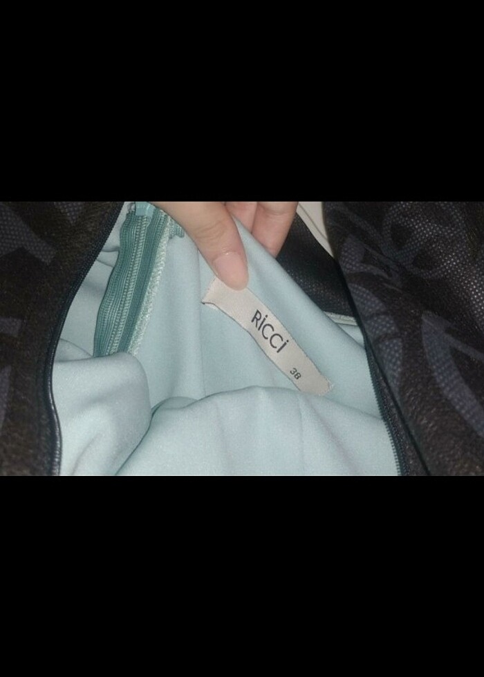 Pastel Yeşil Simli Abiye Kısa Elbise - Görsel 5