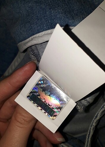 Fiorucci Angel Baskılı Kot Etek - Görsel 5