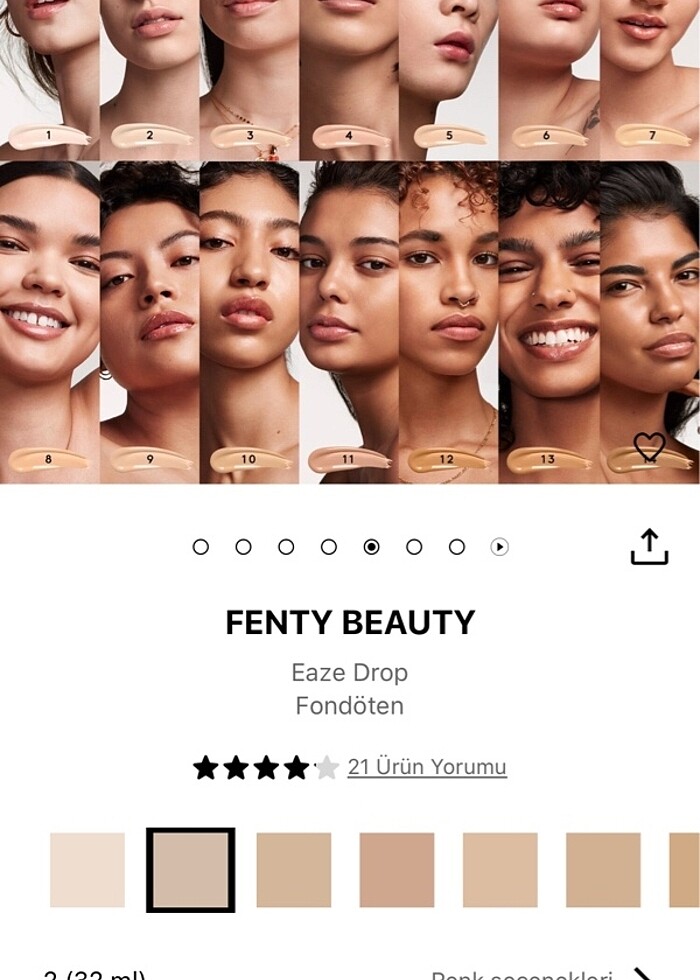 Fenty beauty eaze drop skin tint fondöten 2 numara - Görsel 5