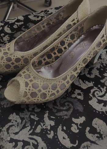 Bej Topuklu Kadın Ayakkabı - Görsel 4