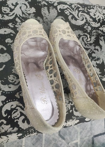 Bej Topuklu Kadın Ayakkabı - Görsel 8