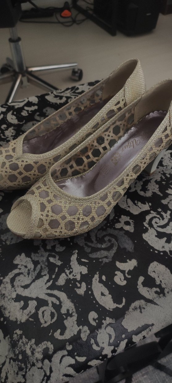 Bej Topuklu Kadın Ayakkabı - Görsel 4