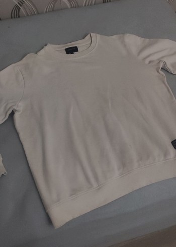 Beyaz Basic Sweatshirt Grimelange Marka - Görsel 2