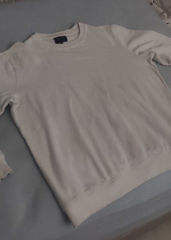 Beyaz Basic Sweatshirt Grimelange Marka - Görsel 5