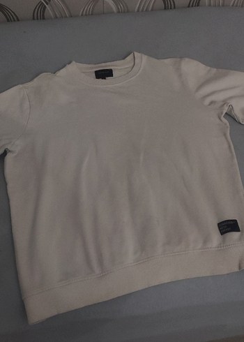 Beyaz Basic Sweatshirt Grimelange Marka - Görsel 3