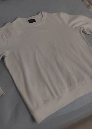 Beyaz Basic Sweatshirt Grimelange Marka - Görsel 6