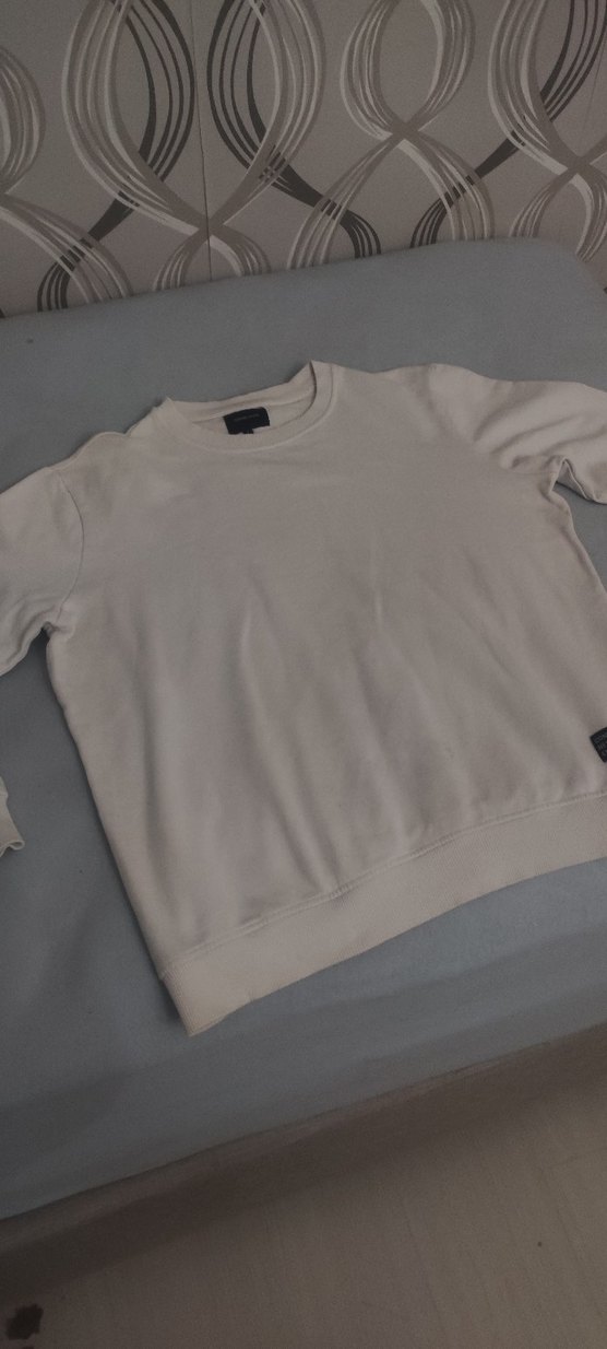 Beyaz Basic Sweatshirt Grimelange Marka - Görsel 2