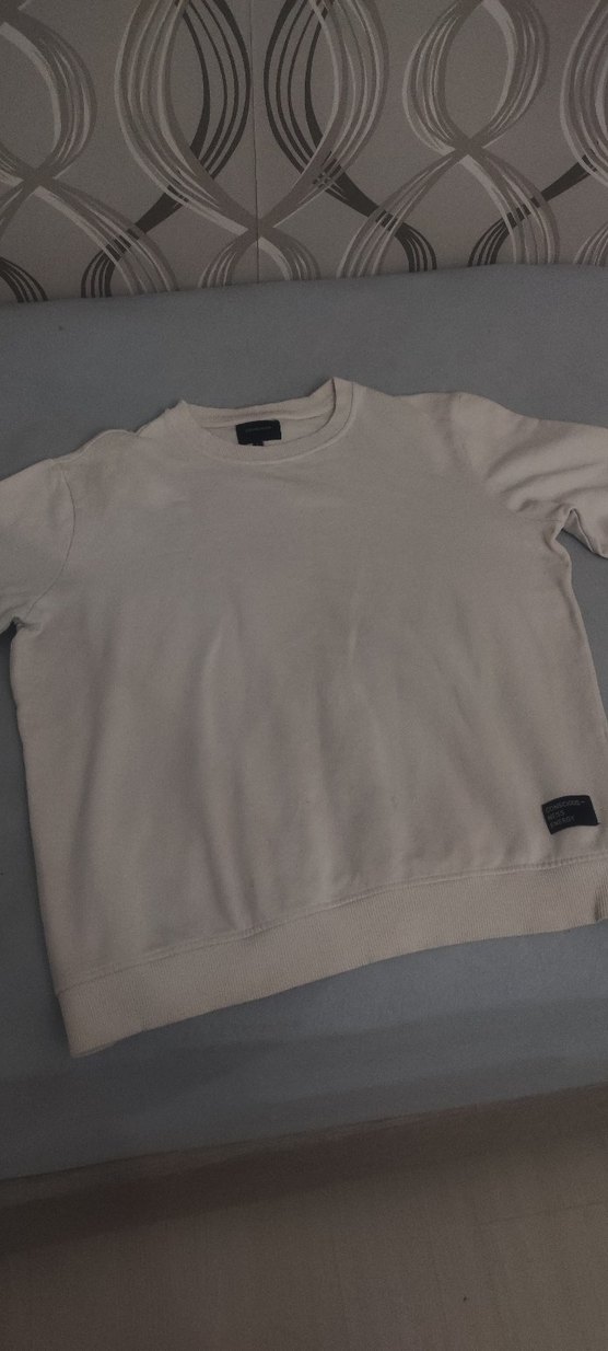 Beyaz Basic Sweatshirt Grimelange Marka - Görsel 3
