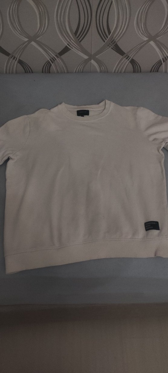 Beyaz Basic Sweatshirt Grimelange Marka - Görsel 4