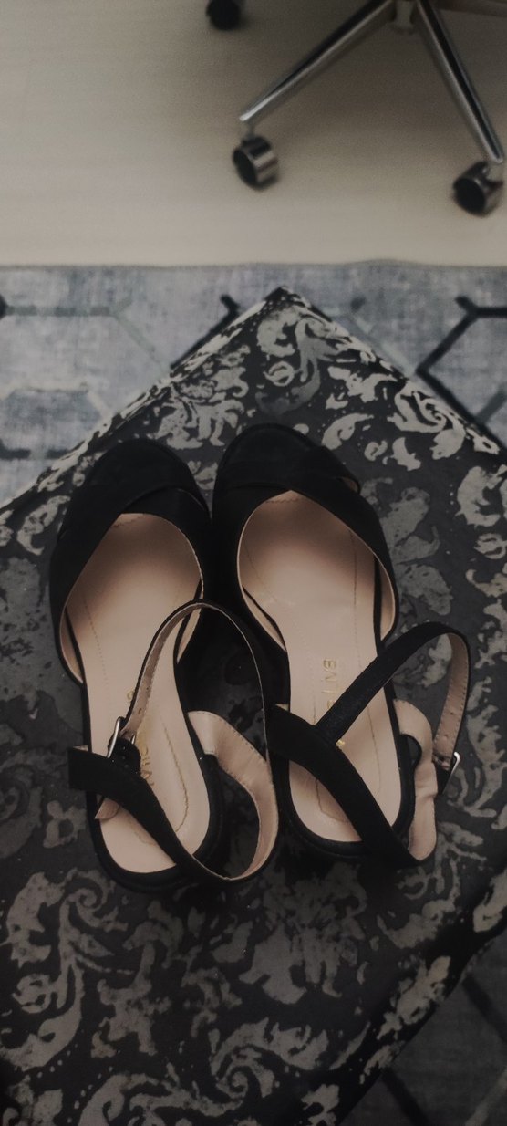 SiyahTopuklu Kadın Abiye Ayakkabı - Görsel 4