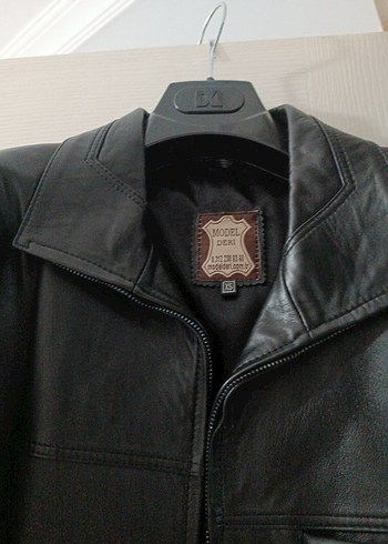 Erkek Siyah Deri Biker Ceket - Görsel 3