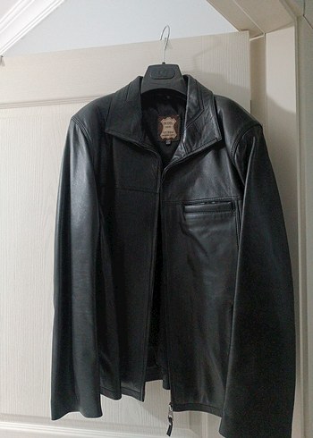 Erkek Siyah Deri Biker Ceket - Görsel 4