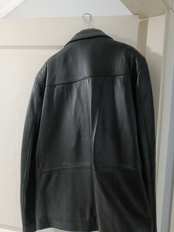 Erkek Siyah Deri Biker Ceket - Görsel 2