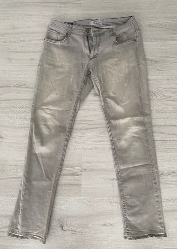Gri Erkek Denim Pantolon - Regular Fit