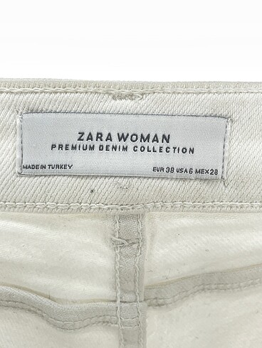 38 Beden beyaz Renk Zara Jean / Kot %70 İndirimli.