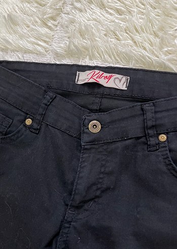 30 Beden Siyah Regular Fit Midi Kadın Kot Pantolon