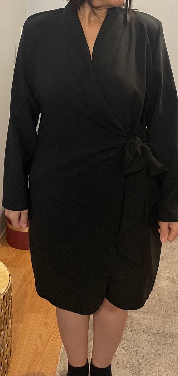 Siyah Midi Kadın İş Elbisesi - Görsel 2