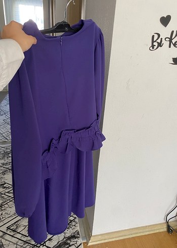 Diğer Mor Midi Uzun Kollu Elbise