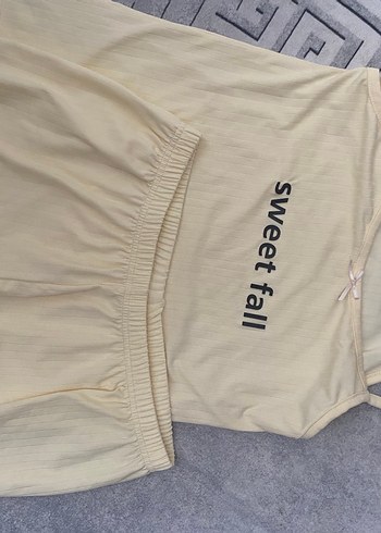 Drape Butik Sarı Bantlı Mini Atlet ve Şort Takımı