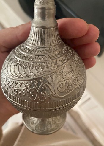  Beden Gri İşlemeli Metal Dekoratif Objeler