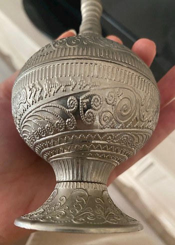 Beden gri Renk Gri İşlemeli Metal Dekoratif Objeler