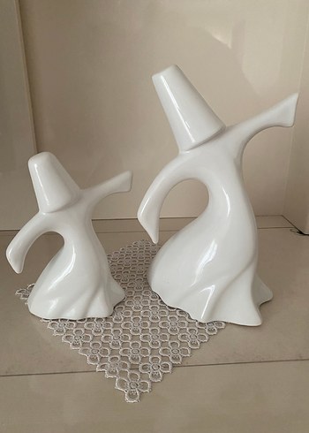 Beyaz Modern Seramik Figürler