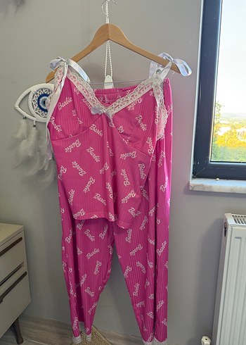 Koton Pembe Bağcıklı Askılı Kadın Pijama Takımı