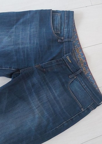 Koton Kadın Lacivert Regular Fit Denim Pantolon