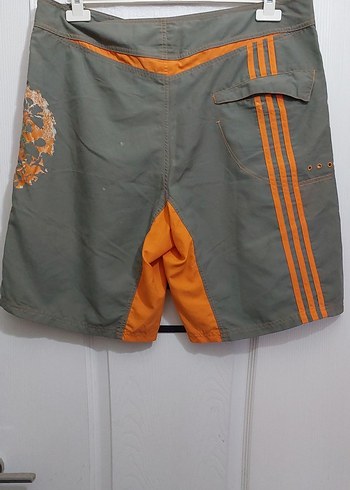 Gri Adidas Baskılı Erkek Midi Şort - Görsel 3