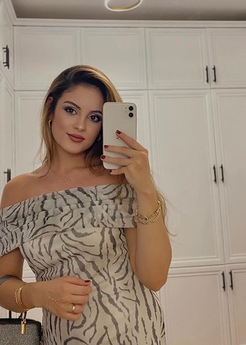 Koton Siyah Beyaz Zebra Desenli Uzun Straplez Elbise