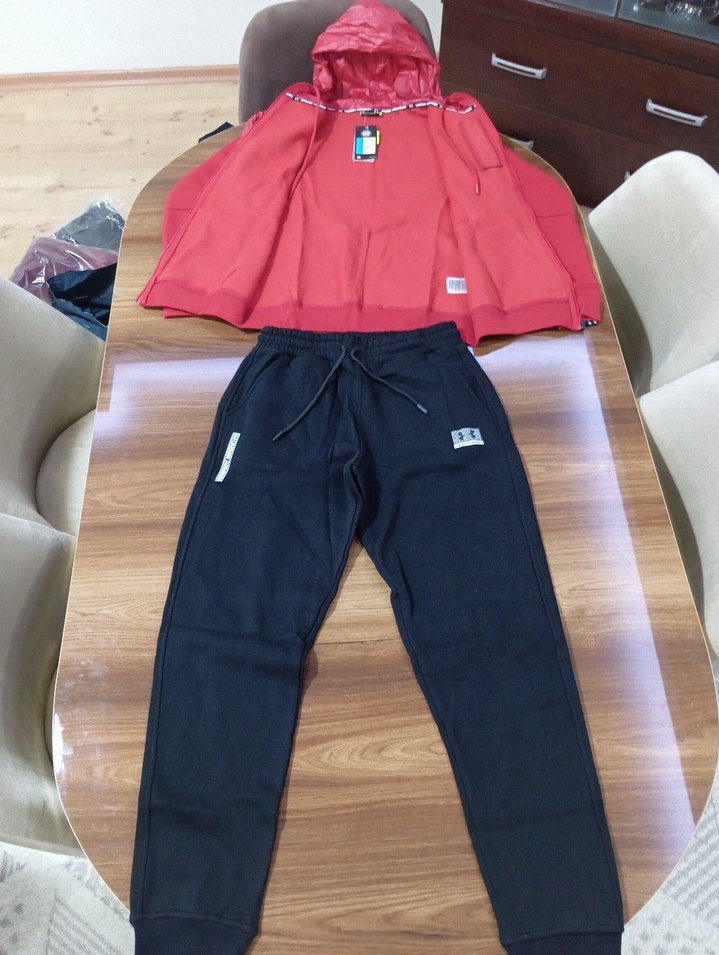 Under Armour Koyu Kırmızı Fermuarlı Erkek Eşofman Takımı Midyum - Görsel 5