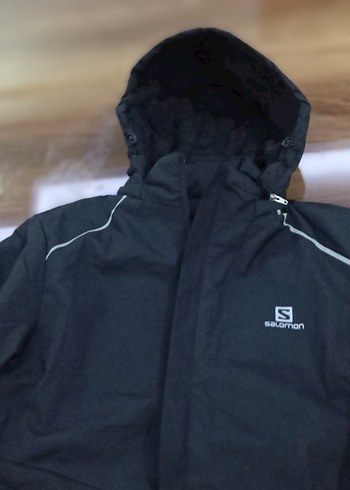 Salomon İthal Erkek Siyah Su Geçirmez Kapüşonlu İci Yünlü  Mont - Görsel 3