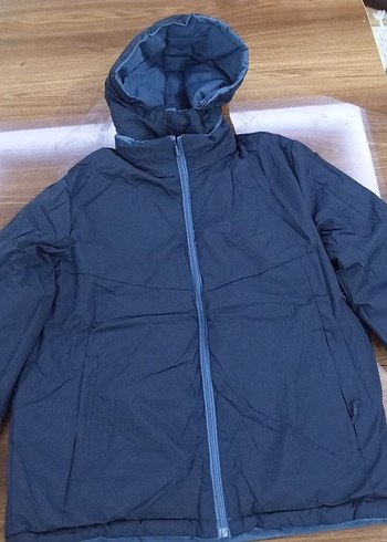 Adidas Mavi Fermuarlı Erkek Mont Goretex Çift Taraflı Mont - Görsel 5