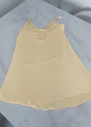 Bej Mini Bohem Gecelik