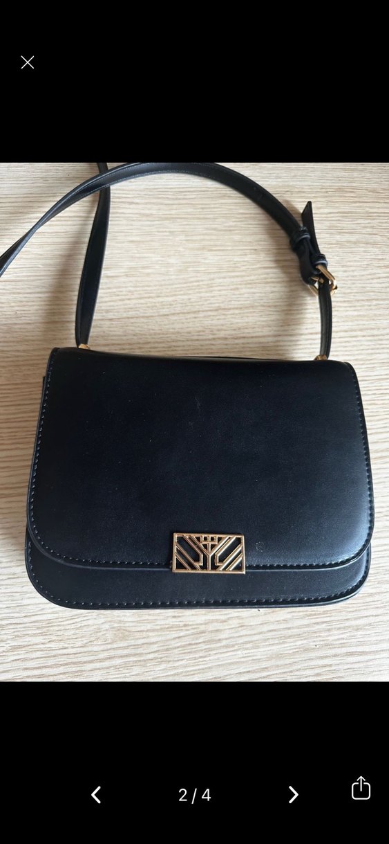 Siyah Deri Kadın Omuz Çantası - Görsel 2