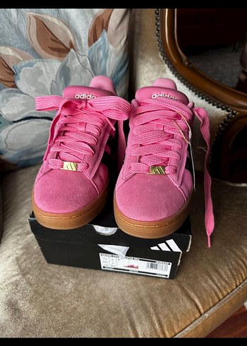 Pembe Süet Platform Topuklu Spor Ayakkabı - Görsel 2