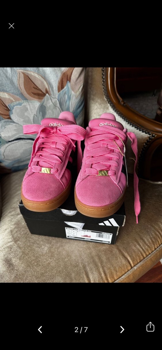 Pembe Süet Platform Topuklu Spor Ayakkabı - Görsel 2