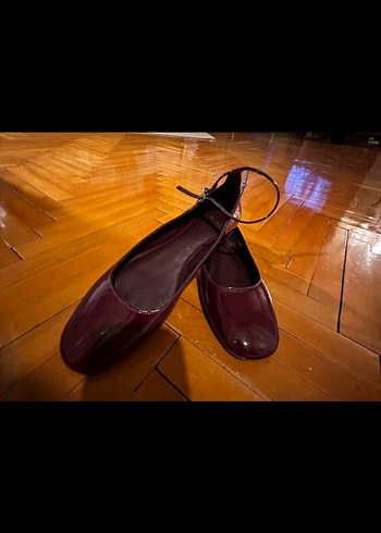 Bordo Tokalı Kadın Ayakkabı - Görsel 4